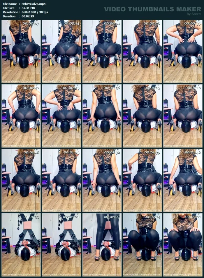 Facesitting CBT In See Through Leggings - HRH PRINCESS LOLA - MP4