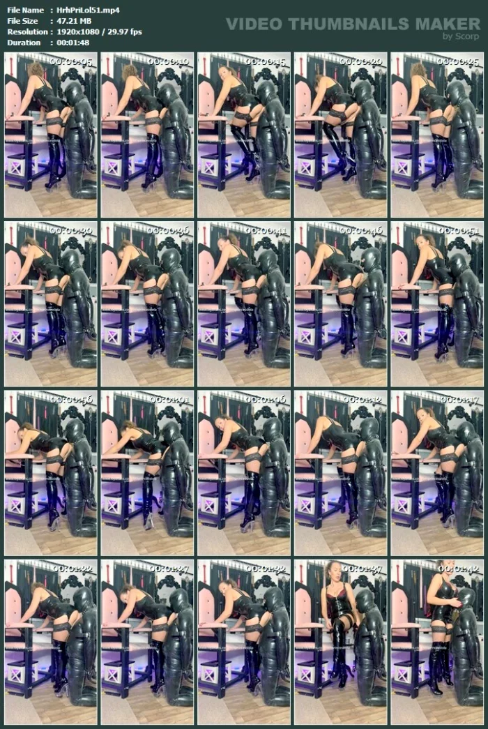 My Latex Slave Was In Ass Heaven Being Teased With My Latex Ass In His Face - HRH PRINCESS LOLA - MP4