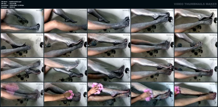 Cleaning My Feet After Art Creating! - KATHRYNNE FEET GODDESS / MISS KATRIN - MP4