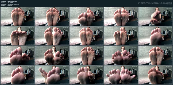 Enjoy The View Of My Beautiful Natural Feet! - KATHRYNNE FEET GODDESS / MISS KATRIN - MP4