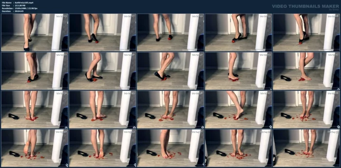 I Turn This Tomato Into Mush With My Ballet Flats And Feet! - KATHRYNNE FEET GODDESS / MISS KATRIN - MP4
