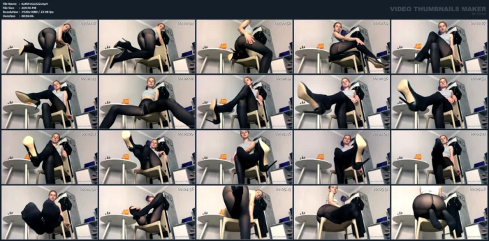 Teasing In Pantyhose! 2 - KATHRYNNE FEET GODDESS / MISS KATRIN - MP4