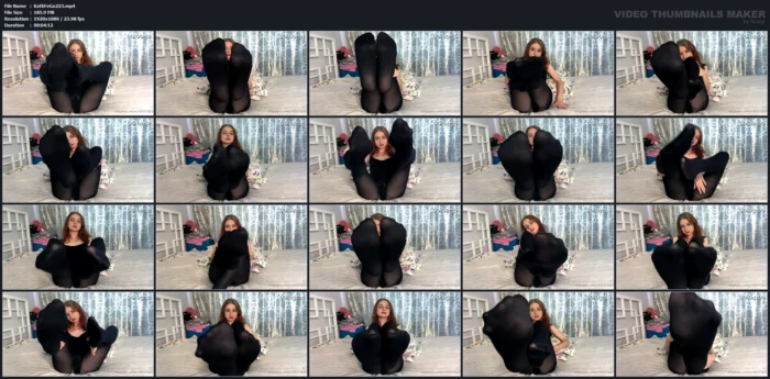Teasing In Pantyhose! 3 - KATHRYNNE FEET GODDESS / MISS KATRIN - MP4