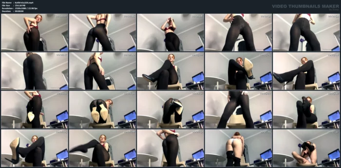 Teasing In Warm Pantyhose! - KATHRYNNE FEET GODDESS / MISS KATRIN - MP4