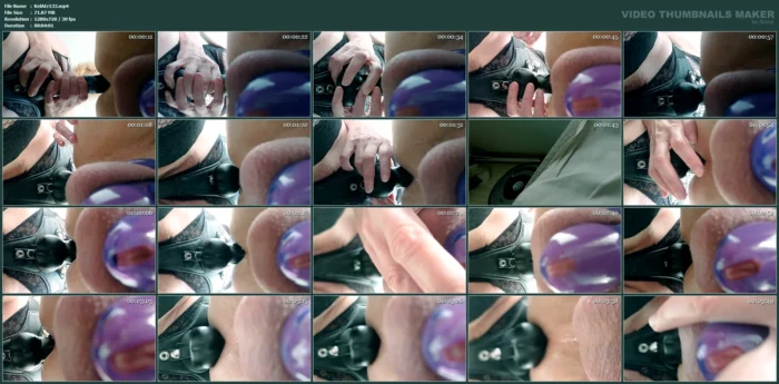 Purple Chastity Belt Locked And Strapon In Ass - KELLY AERICK / R0XY - MP4