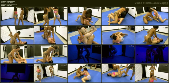 Andrea Vs Dahiana - Mount & Submit Match - Hand Choke Match - KINKSPORTS - MP4
