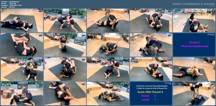 Laura Vs Ronal - Underground Mixed Wrestling Club Match - KINKSPORTS - MP4