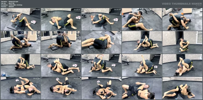 Valerie Vs Kevin - Side Body Scissor Challenge - KINKSPORTS - MP4