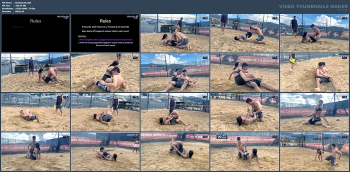 Valerie Vs Manuel Round 1 - Front Headscissors - KINKSPORTS - MP4