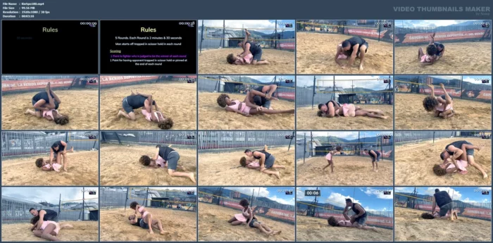 Yesenia Vs Kevin Round 1 - Front Headscissors - KINKSPORTS - MP4