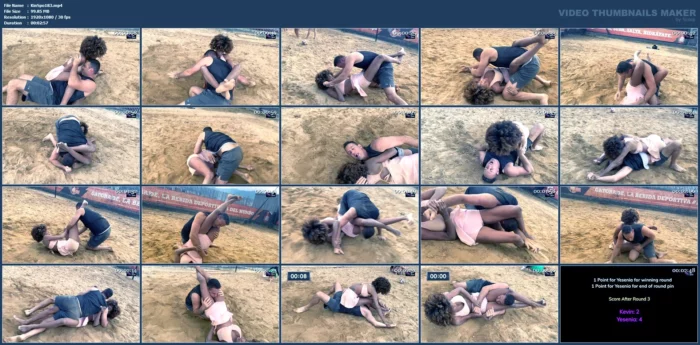 Yesenia Vs Kevin Round 3 - Side Bodyscissors - KINKSPORTS - MP4