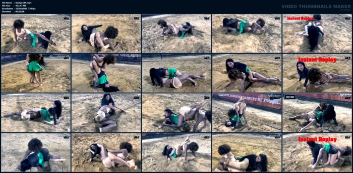 Yesenia Vs Laura - Sand Mixed Wrestling Championship - KINKSPORTS - MP4