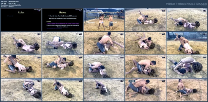 Yesenia Vs Manuel Round 1 - Front Headscissors - KINKSPORTS - MP4