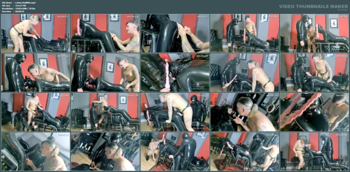 A Cock Surprise For The Spitroast Gimp - LADY VALESKA - MP4