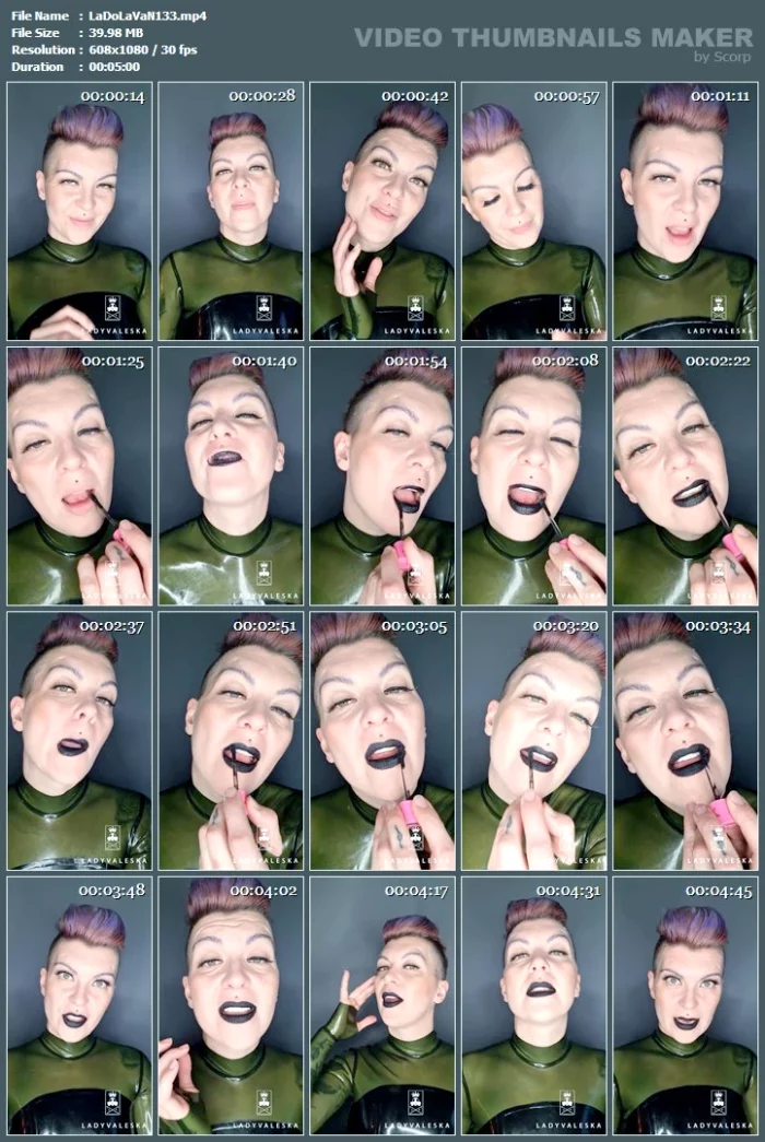 Getting My Lips Ready For My Date - LADY VALESKA - MP4