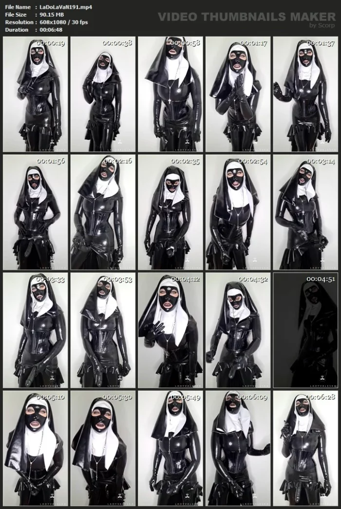 Latex Nun Fucks The Sin Away - LADY VALESKA - MP4