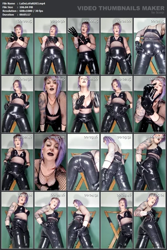 Letting You Watch While I Shine My Latex - LADY VALESKA - MP4