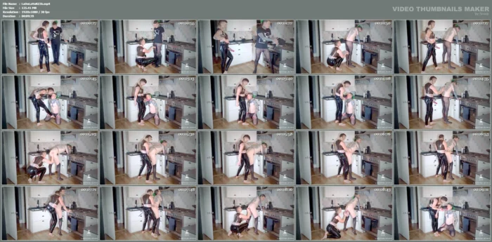 Pegged In The Kitchen - LADY VALESKA - MP4