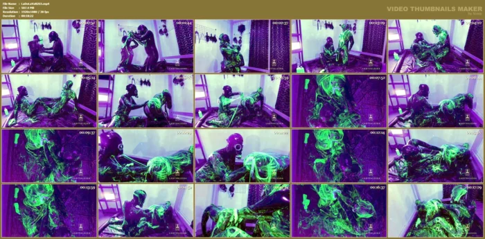 Rubber Double Fisting With Uv Slime - LADY VALESKA - MP4
