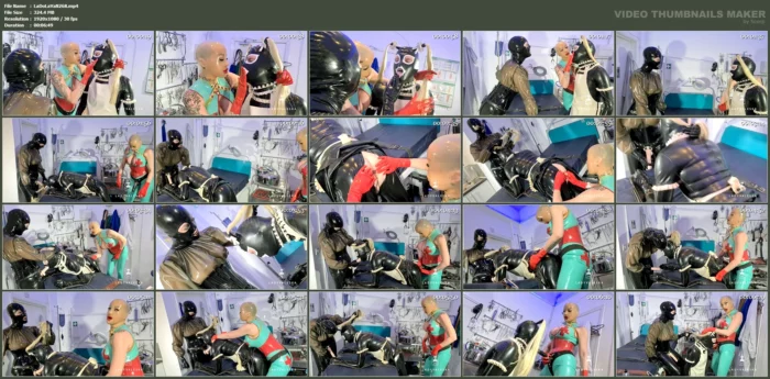 Rubber Nurses Spitroast Their Maid - LADY VALESKA - MP4