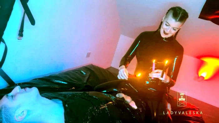 Sissy Bitch Faces The Hot Wax - LADY VALESKA - MP4