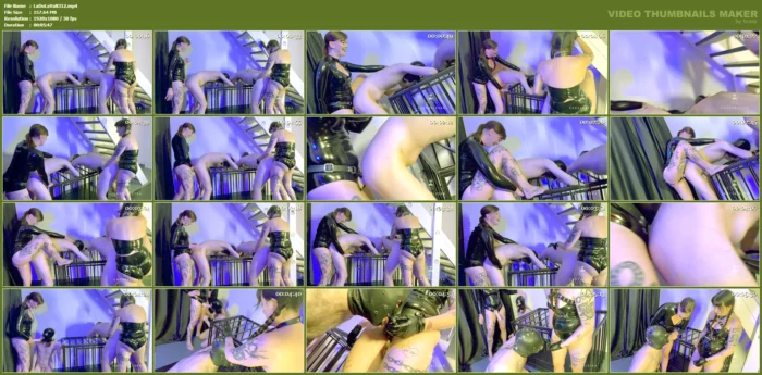 Slaves Fucked Over The Cage - LADY VALESKA - MP4