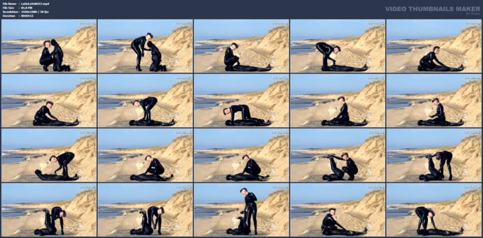 Teasing At The Ocean - LADY VALESKA - MP4