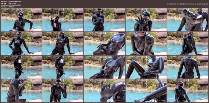 Worship Your Rubber Goddess By The Pool - LADY VALESKA - MP4
