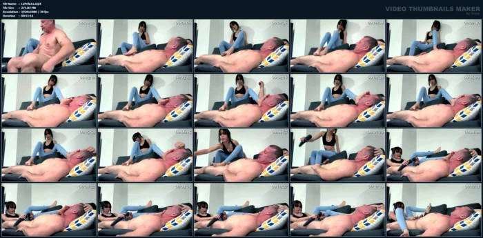 Foot Worship Cum By Sexy Young Mistress - LA PELUCHE - MP4