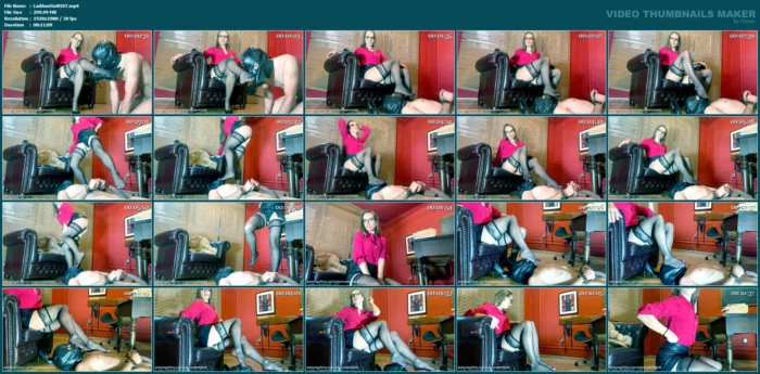 I Made My Slave Worship My Feet And I Sat On His Face - LADYANNABELLE666 - MP4