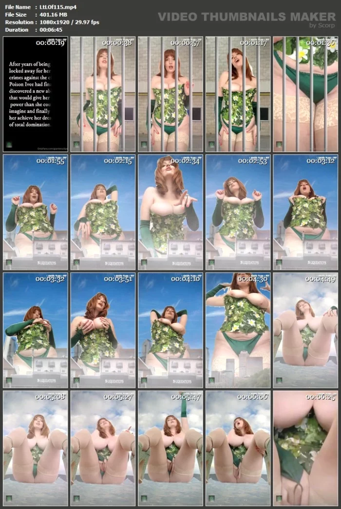 Poison Ivee's Giantess Growth Revenge - Giantess Ginger - LTL GIANTESS STUDIOS - MP4