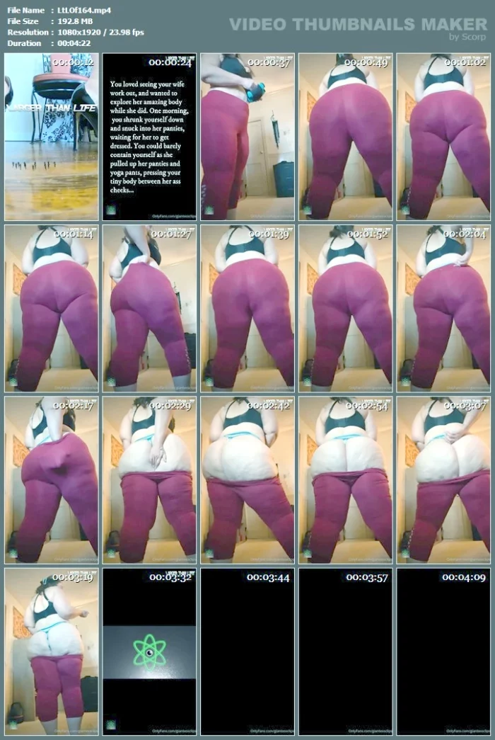 Workout Panty Trap Giantess - Sammi - LTL GIANTESS STUDIOS - MP4