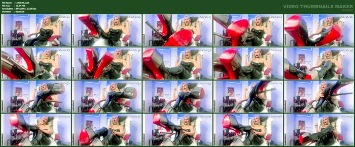 Goddess In Shiny Pvc Outfit And Wearing Shiny Heels - LEXY NOIR / OBEYLEXYNOIR - MP4