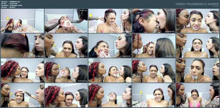 Spitting - Noisy Double Spit - Vol #205 - Areta Lud And Mary Black - MFVIDEO XXX - MP4