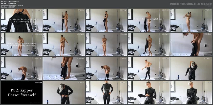 Fantastic Rubber Neck Entry Catsuit - MASTER TRINITY / MATRIX DOMINATRIX - MP4