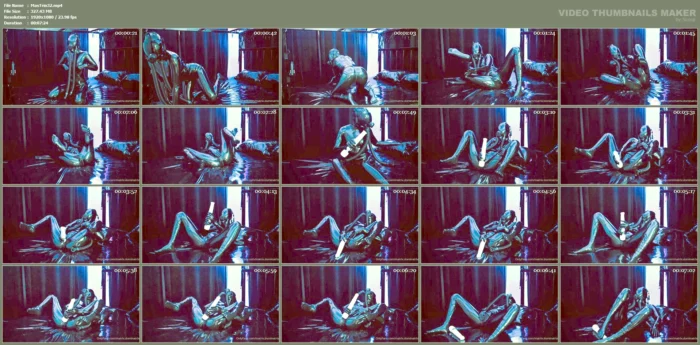 Solo Gas Mask Play On My Smooth Latex Sheets - MASTER TRINITY / MATRIX DOMINATRIX - MP4