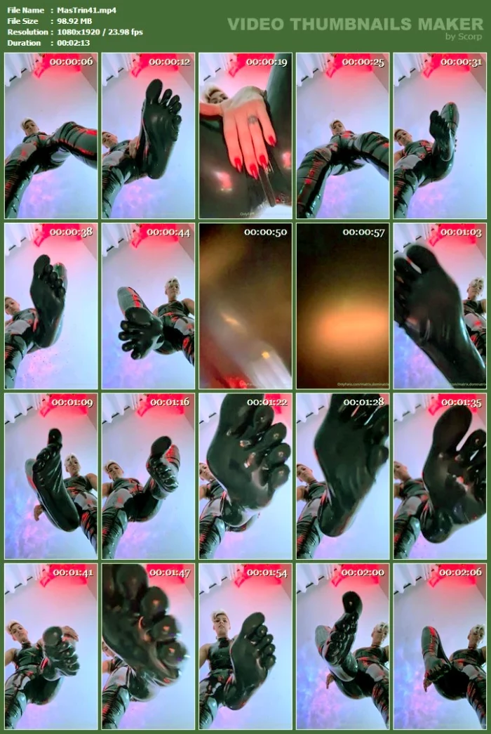 Worship Master's Rubber Toes - MASTER TRINITY / MATRIX DOMINATRIX - MP4