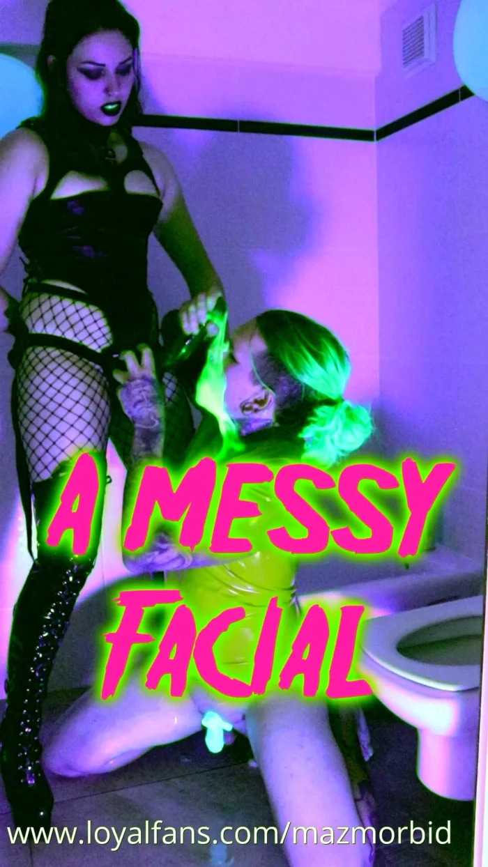 A Messy Facial Ft Goth Delilah - MAZ MORBID FETISH - MP4