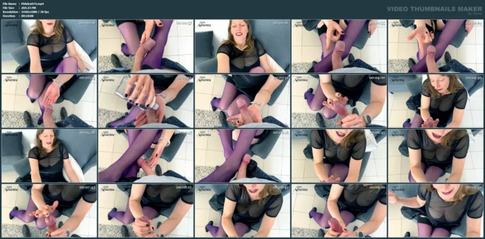 Cum Ruined On My Purple Nylons! - MISS ADRASTEA - MP4