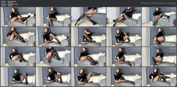 Pantyhose Leg Show - Try Not To Jerk! - MISS ADRASTEA - MP4