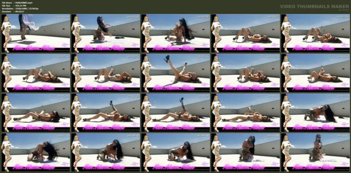 Wear Only White Thongs And Sexy Kimonos With Black Patent Heels - MISS ALESSA MILANO - MP4