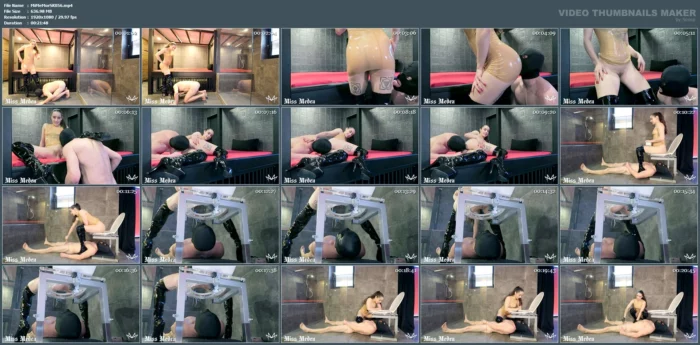 I Wear Transparent Latex And Use My Slave Under The Toilet Chair - MISS MEDEA MORTELLE SCAT - MP4