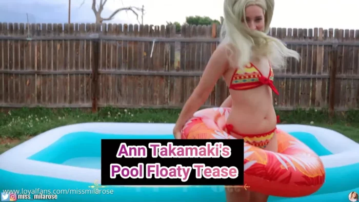 Ann Takamaki's Pool Floaty Tease - Cosplay - MISS MILA ROSE - MP4