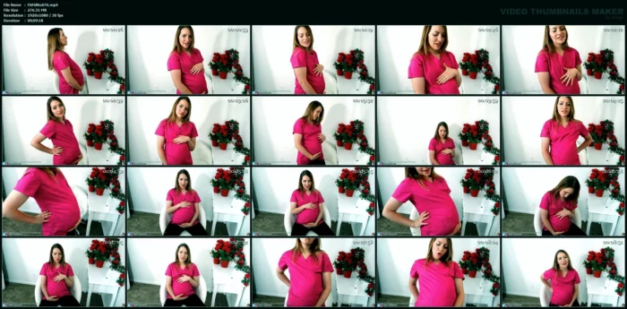 Nurse's Pregnant Belly Cum - MISS MILA ROSE - MP4