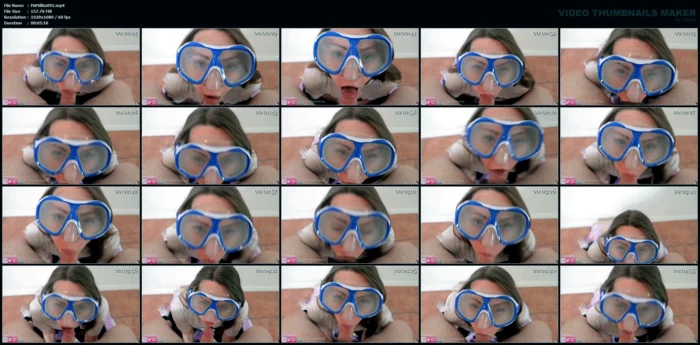 Scuba Mask Blowjob - MISS MILA ROSE - MP4