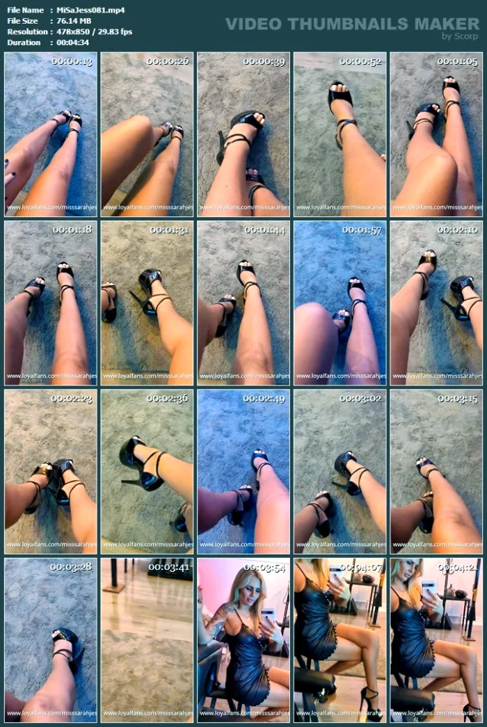 Heel Worship And Humiliation - MISS SARAH JESSICA - MP4