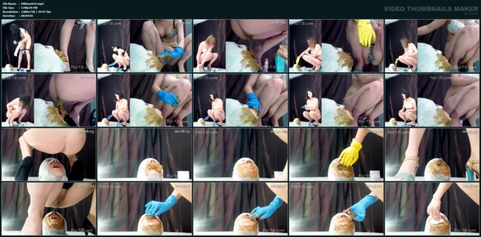 3 Girls Raped The Toilet Slave - SMELLY MILANA SCAT - MP4
