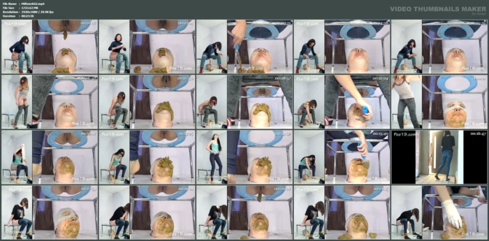 4 Shit's Bombs Are Falling Into Mouth - SMELLY MILANA SCAT - MP4