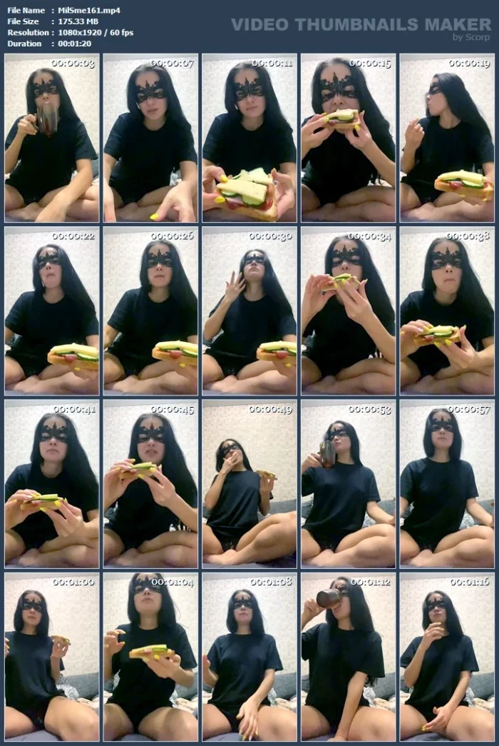I Eat A Delicious Sandwich That Will Then Come Out Of My Ass And Fall Into Someone's Mouth! - SMELLY MILANA SCAT - MP4
