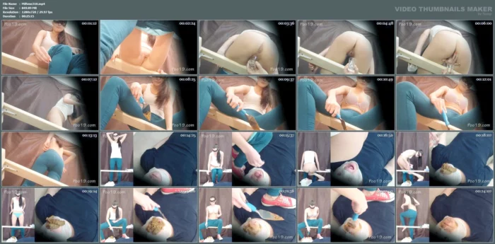 Slave Swallows Menstruation With Shit - SMELLY MILANA SCAT - MP4